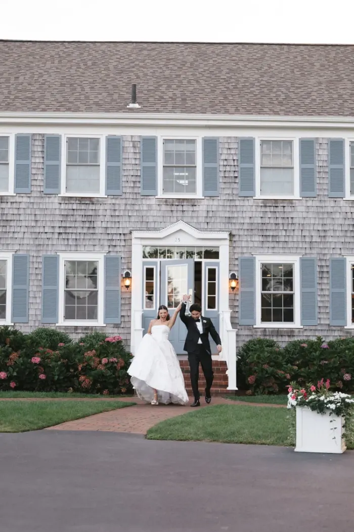 Couple at the front door of the Inn