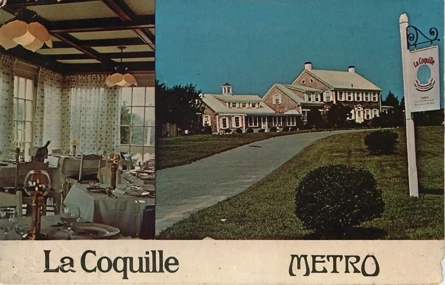 Vintage postcards of the Inn as La Coquille restaurant