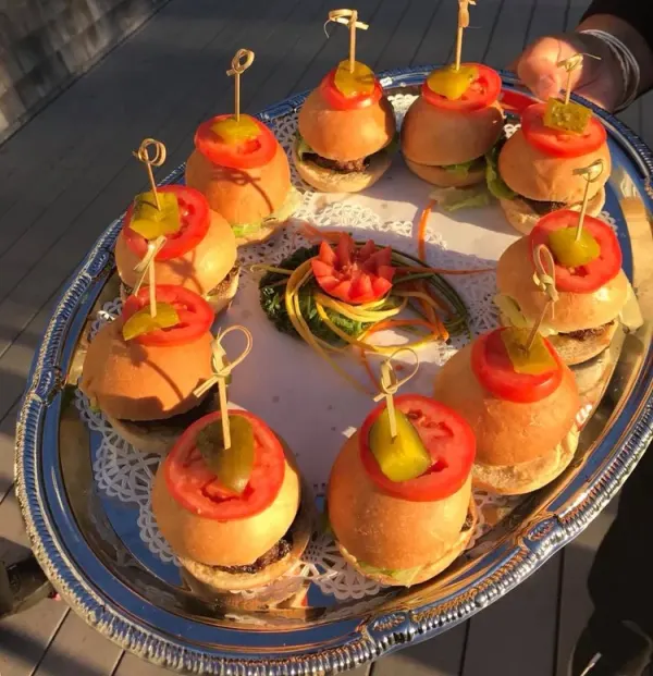 Tray of mini sliders